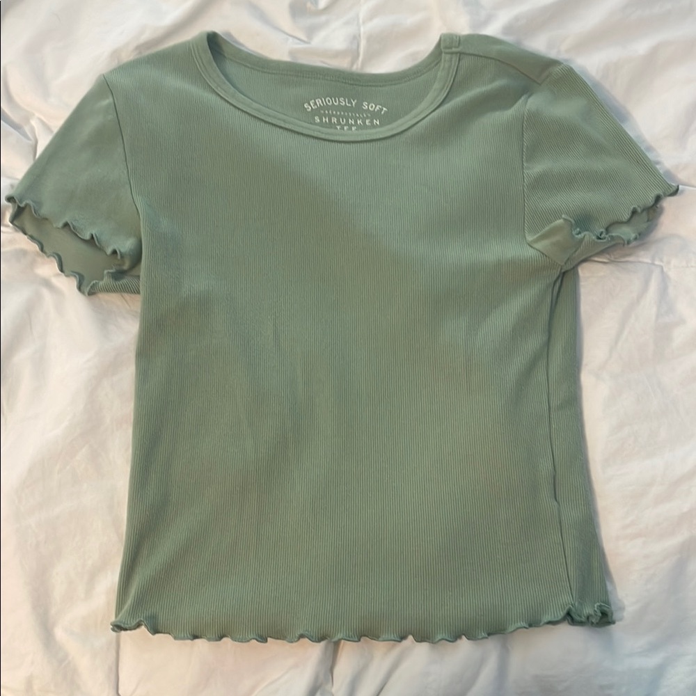 Aeropostale Seriously Soft Short Sleeve Tee - Sage Green